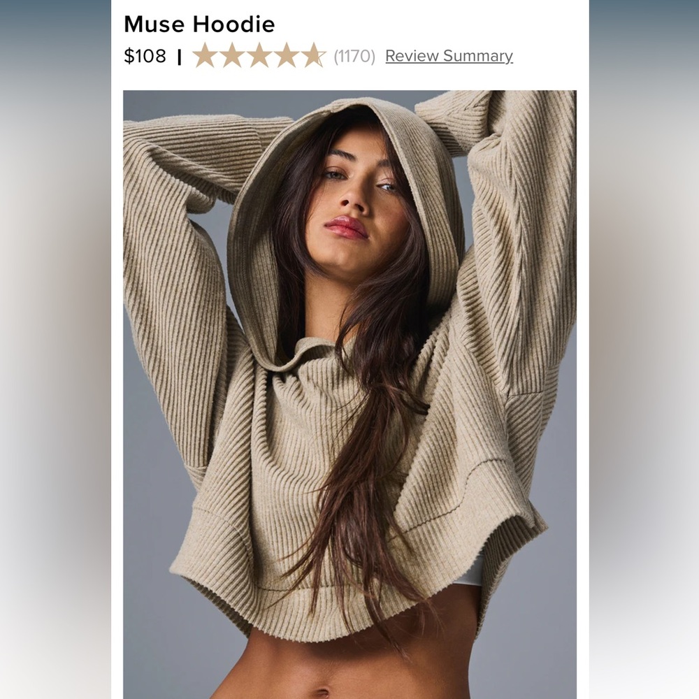 All Yoga Muse Hoodie - Gravel Heather - Size small